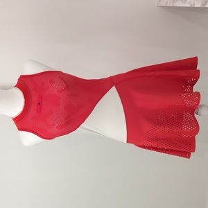 Stella McCartney Adidas Tennis Dress XS orange and white eyelet racerback
